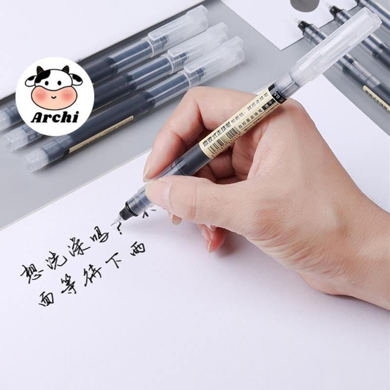 Bút gel ngòi kim viết mực đều nét chữ đẹp 0.5mm Muji