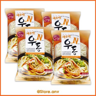 Combo 4 gói Mì Udon N Hanil vị Tôm (225g/gói)