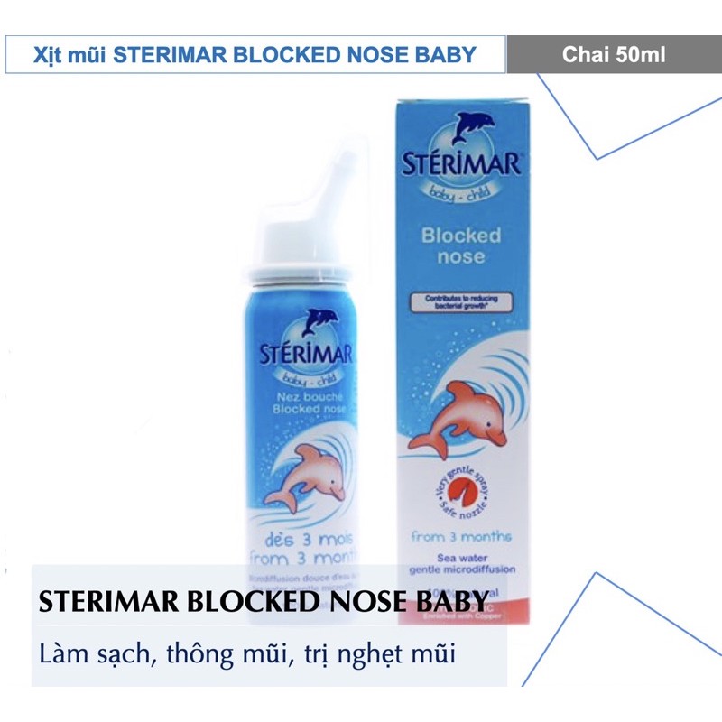 [Nhà thuốc HD] Xịt mũi con cá heo Sterimar cho người lớn và trẻ nhỏ (sẵn 3 loại)