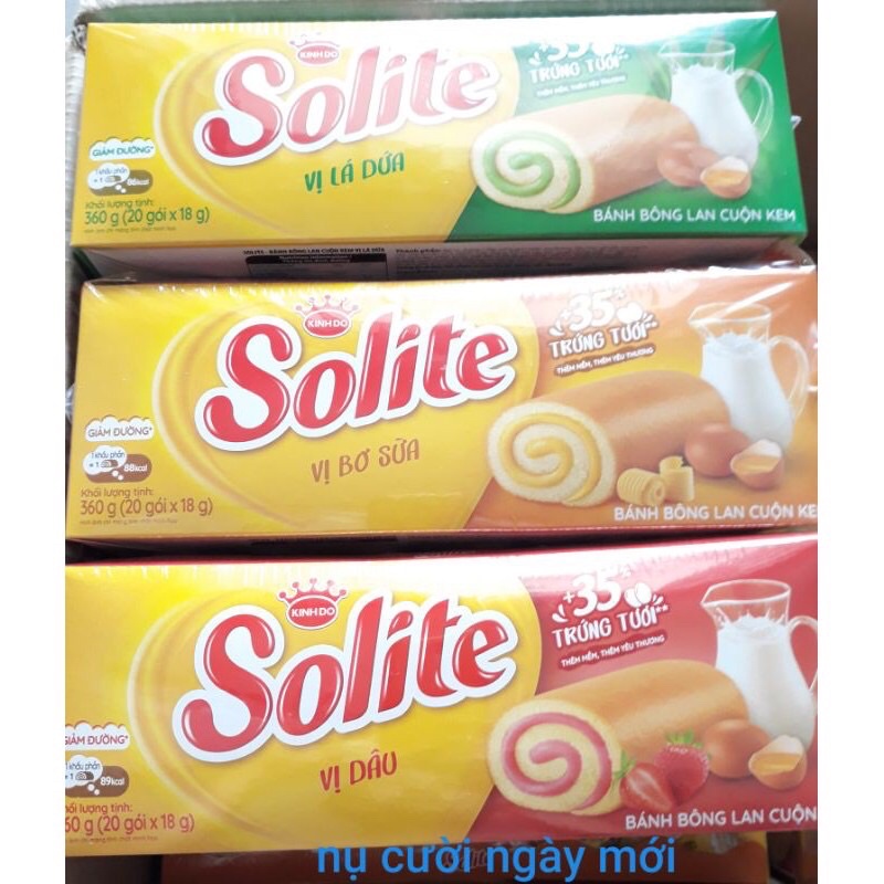 Bánh bông lan cuộn kem Solite