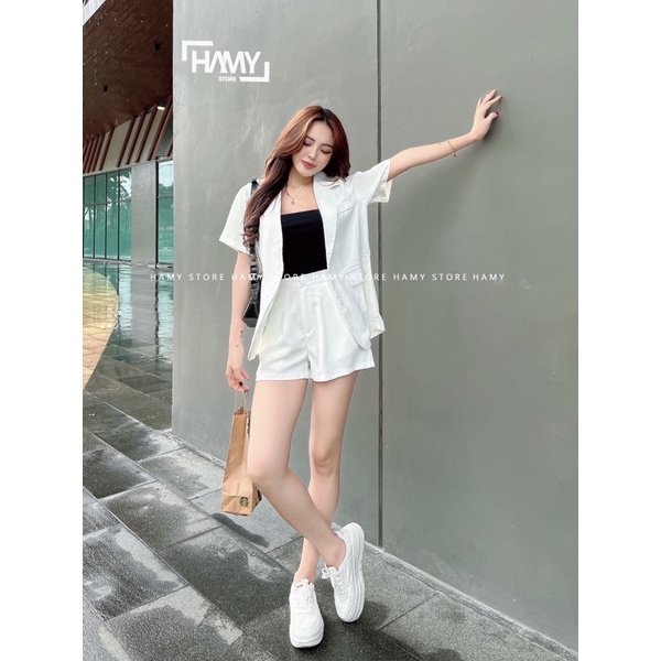 Sét Vest Áo Tay Ngắn