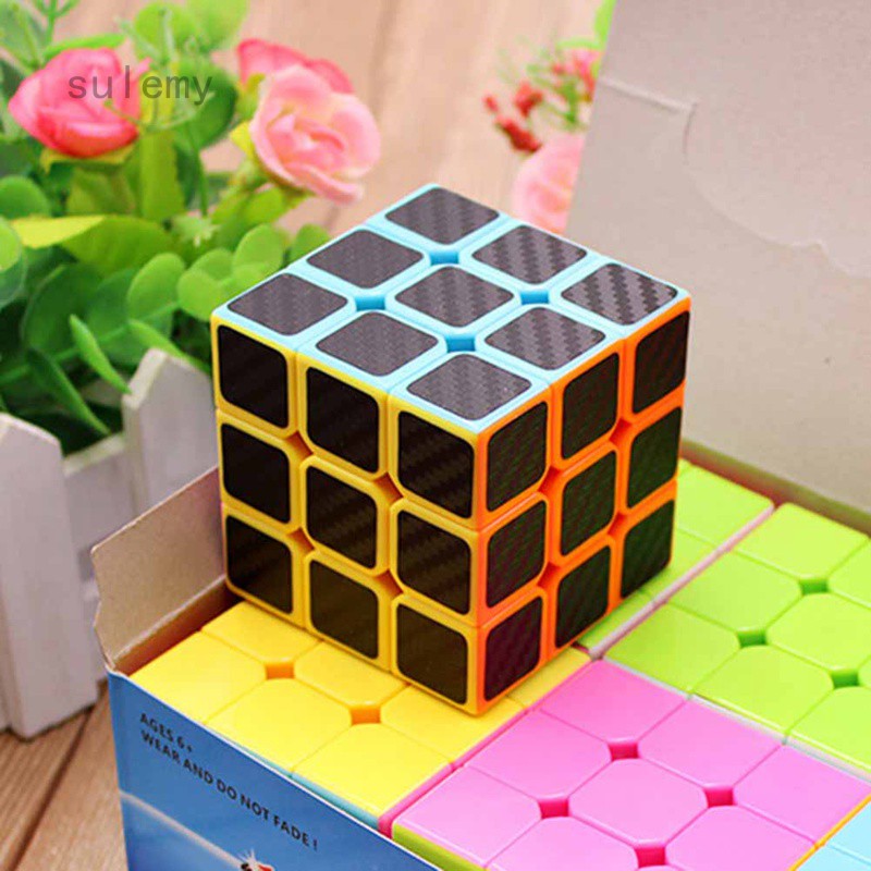 Rubik 3x3x3 đen Xoay Trơn Không Rít Độ Bền Cao