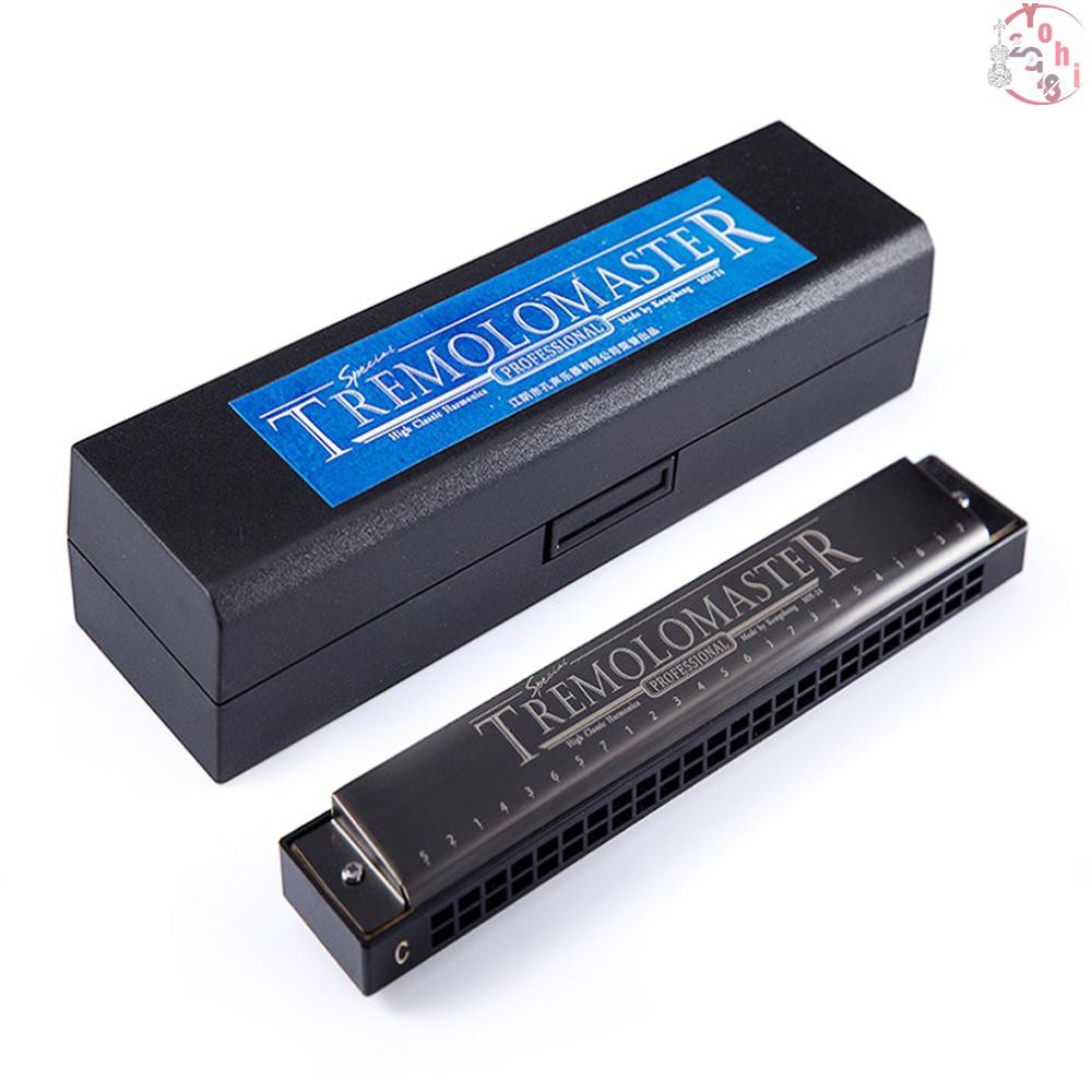 Nhạc cụ Harmonica 24 lỗ tông đô trưởng sành điệu cho người mới học/nghệ sĩ chuyên nghiệp