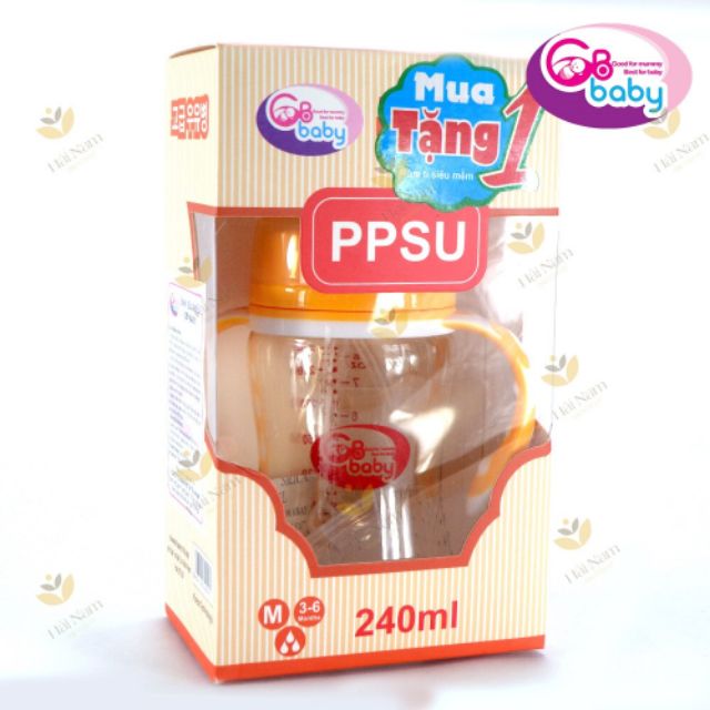 Bình sữa PPSU 180ml,240ml có tay cầm hàn quốc + tặng kèm thêm 1 núm vú cao cấp