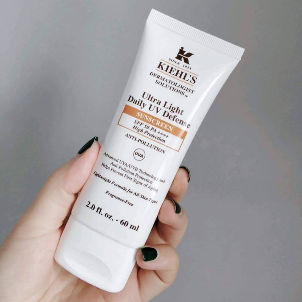 Kem Chống Nắng Kiehl's Ultra Light Daily UV Defense SPF 50 PA++++ Anti-Pollution 60ml Chính Hãng Mỹ