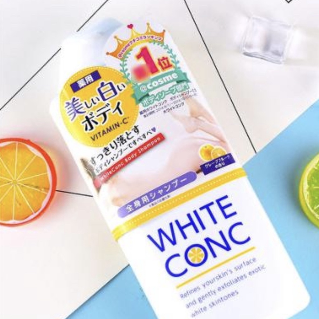 Sữa tắm trắng da toàn thân white conc body nhật bản làm sạch bã nhờn Làm mờ đốm thâm nâu Sạch mụn ngăn lão hóa da