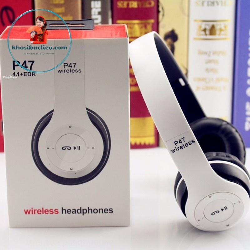 Tai Nghe Không Dây Kết Nối Bluetooth P47 Có Khe Cắm Thẻ Nhớ