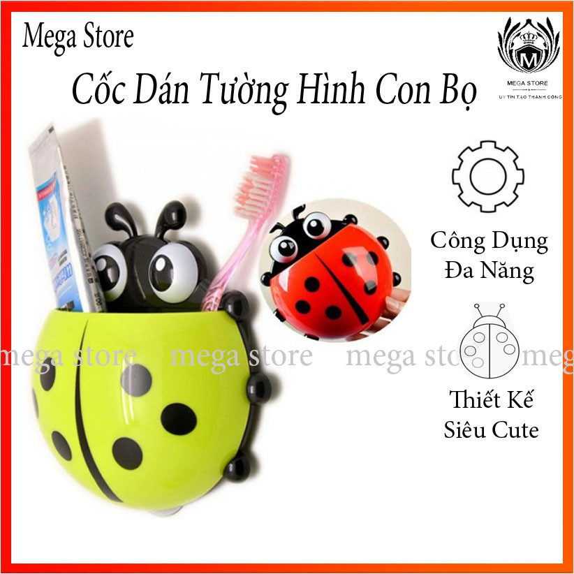 Cốc Đựng Bàn Chải, Kem Đánh Răng Hình Con Bọ Dán Tường - Siêu Cấp Dễ Thương - Cute