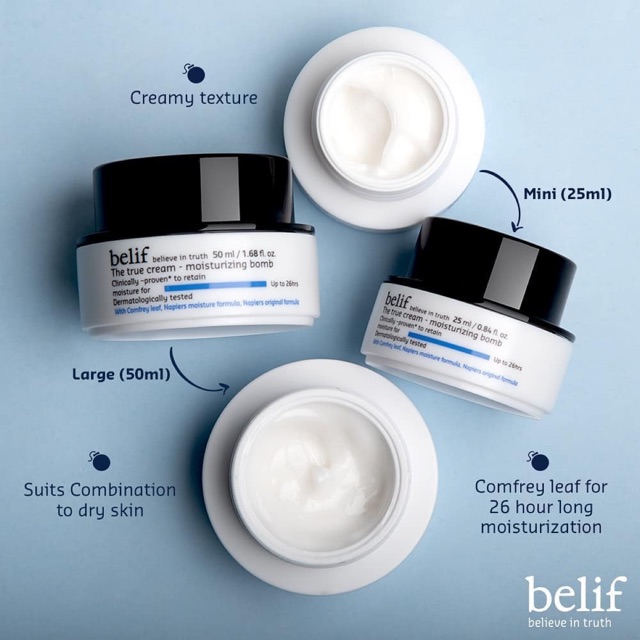 Bill us kem dưỡng ẩm  belif