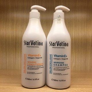 STAR VATINA- CẶP DẦU GỘI DẦU XẢ DƯỠNG ẨM PHỤC HỒI DƯỠNG SINH KÍCH THÍCH MỌC TÓC STAR VATINA 500ML