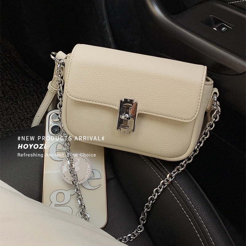 Túi Đeo Chéo Mini Hình Vuông Màu Trơn Quai Xích Thời Trang Mùa Hè 2022 Gylb1411