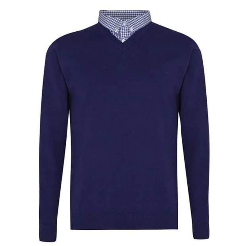 Áo len cổ sơ mi Pierre Cardin