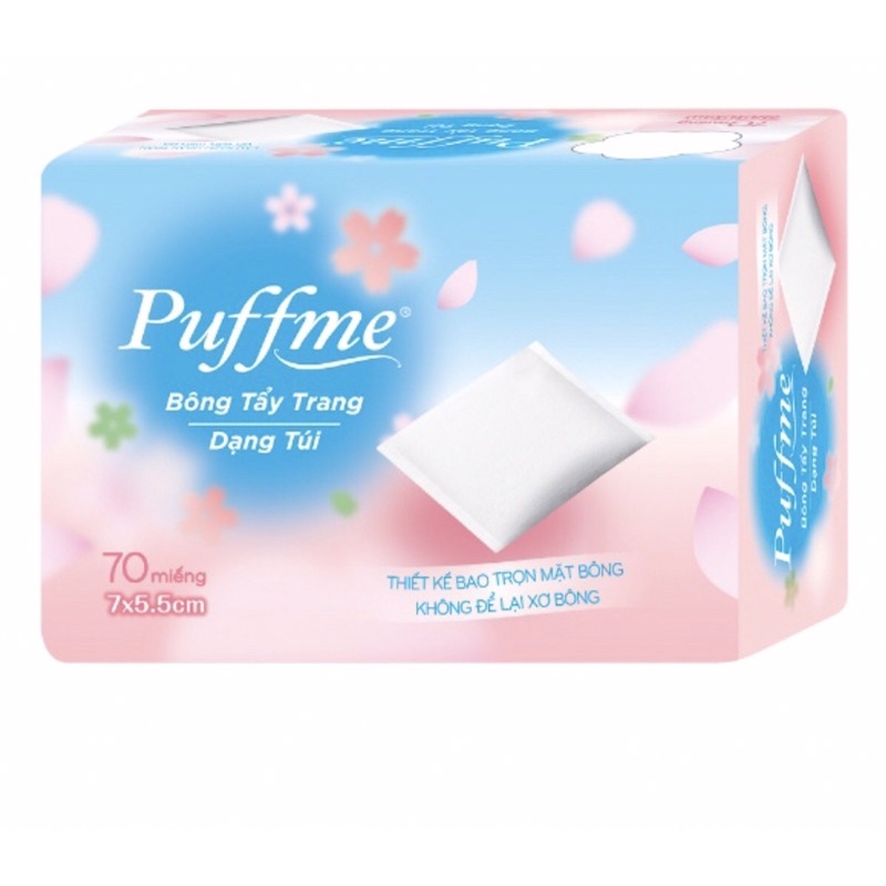 Bông Tẩy Trang Puffme Hộp 70 Miếng Dạng Túi
