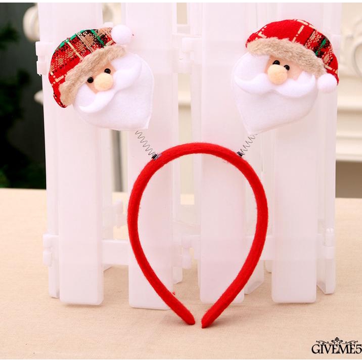 Cài tóc phối hình đầu ông già nô ên người tuyết dễ thương cho dịp giáng sinh