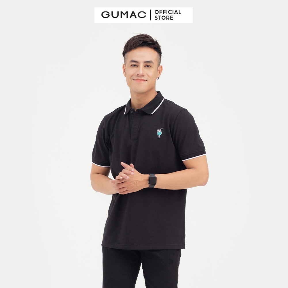 [Mã WABRGD12 giảm 10% đơn 250K] Áo polo nam thêu chữ GUMAC form basic năng động ATNB7100 | BigBuy360 - bigbuy360.vn