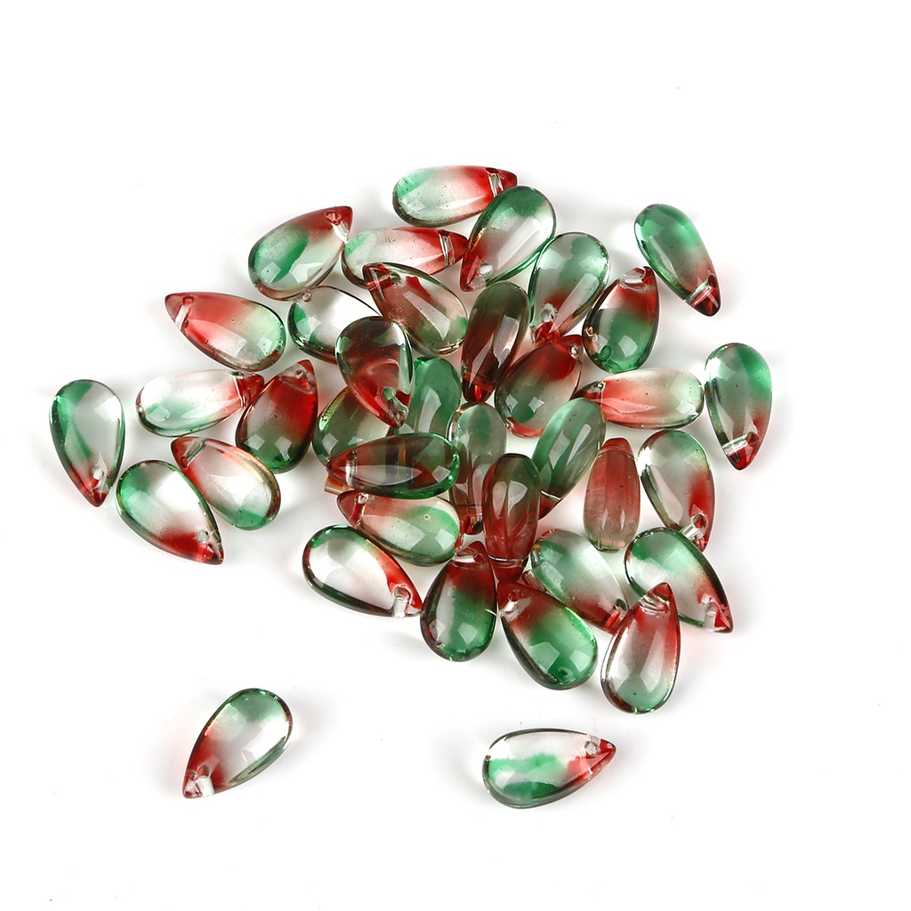 Mặt Dây Chuyền Hình Giọt Nước Bằng Thủy Tinh Màu Gradient 14X8mm diy