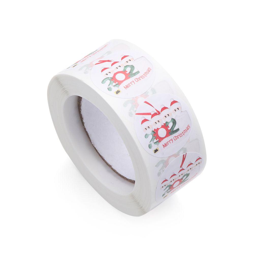 Set 1 / 500 Nhãn Dán Trang Trí Túi Bánh Họa Tiết Giáng Sinh DIY