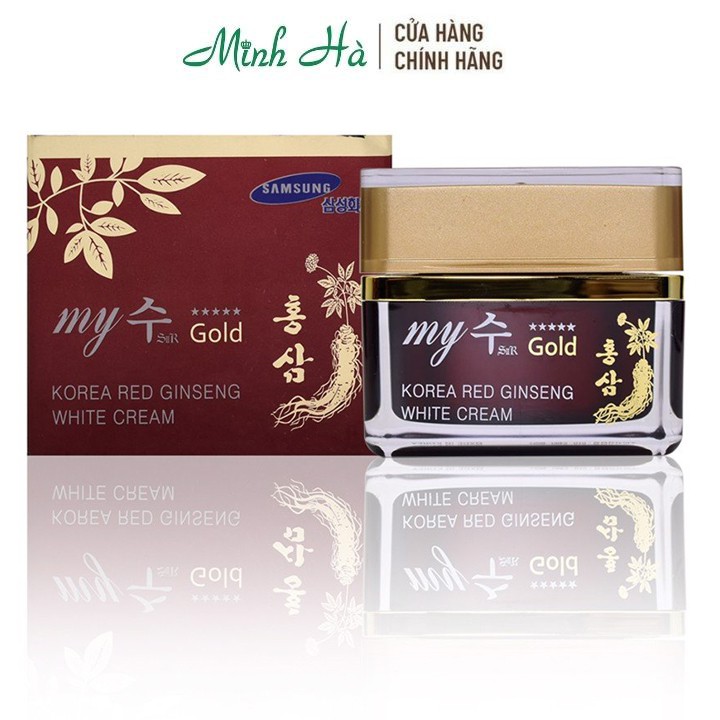 Kem sâm dưỡng trắng da My Jin Gold Korea Red Ginseng White Cream 50ml