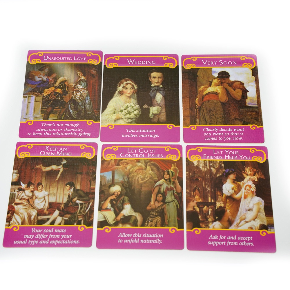 [Mạ Cạnh] Bộ Bài Romance Angels Oracle Hộp Thiếc Mạ Cạnh Vàng 44 Lá Tặng File Tiếng Anh Và Đá Thanh Tẩy TH197
