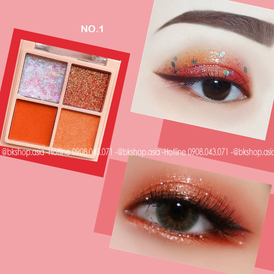 |An Toàn| Mắt Nhũ Kim Tuyến Sivanna Colors Moon Star Mini Palette HF6040 Màu #01