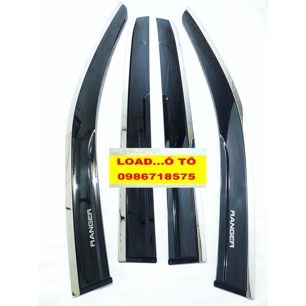 Vè Che Mưa Xe Xe Ford Ranger 2022-2016 Mẫu Chỉ Inox Cao Cấp Nhất Thị Trương, Có Trang Bị Sẵn Keo Dán 3M