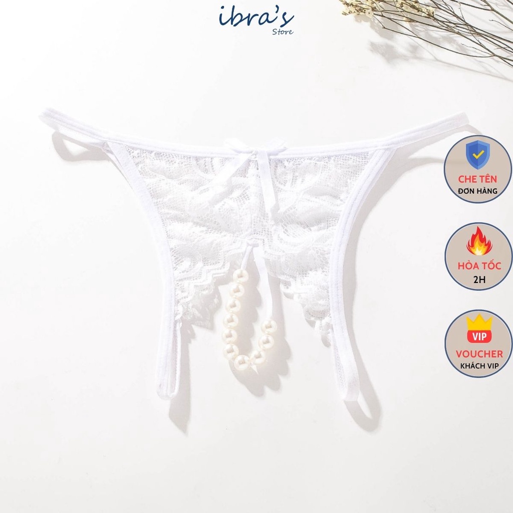 Quần Lót Ren Nữ Sexy Xẻ Đáy iBRA Hở Đáy, Đũng Cạp Thấp lưới Xuyên Thấu Gợi Cảm IBRA'S STORE i102
