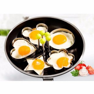 [Giá ưu đãi] Bộ 5 khuôn inox chiên trứng, làm bánh tạo hình