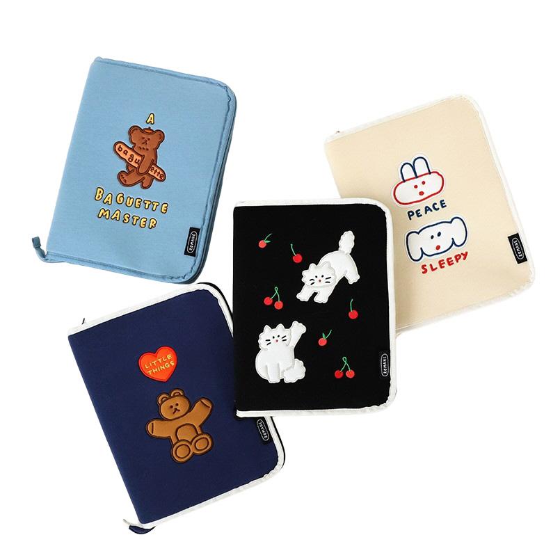 Túi đựng bảo vệ laptop 11" iPad hình vuông bằng chất liệu xốp họa tiết động vật dễ thương