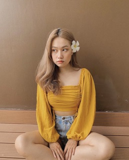Áo croptop rút dây 2 bên