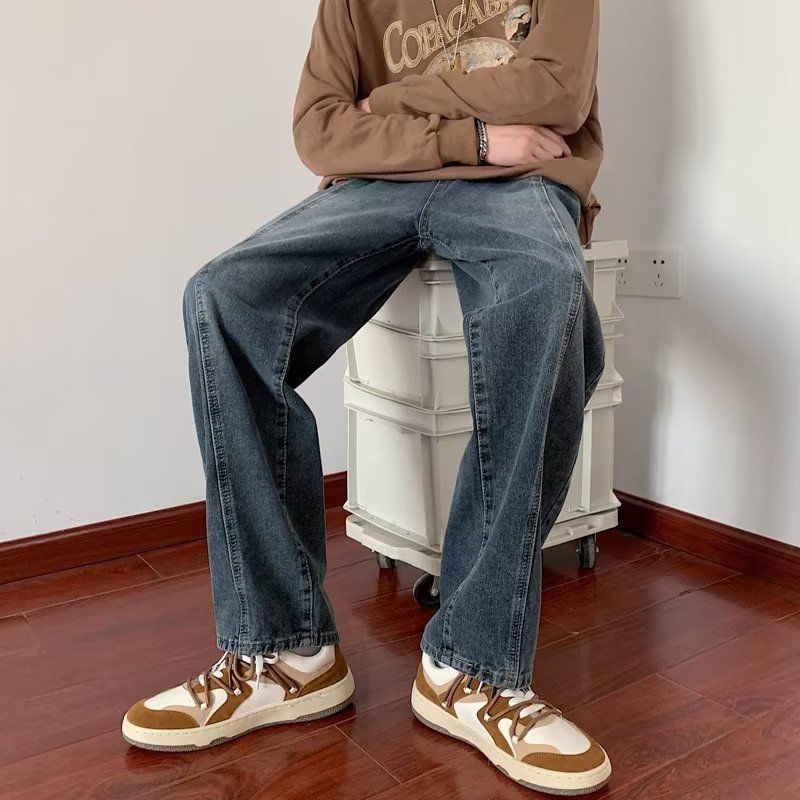 Quần Jean Dài Dáng Rộng Phong Cách Retro Thời Trang Xuân Hè 2022 Mới