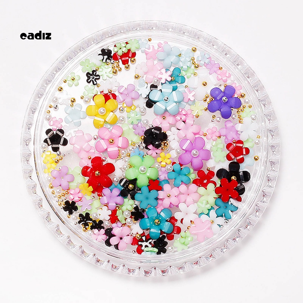 Phụ Kiện Trang Trí Móng Tay Hình Hoa 3D DIY Bằng Nhựa Resin