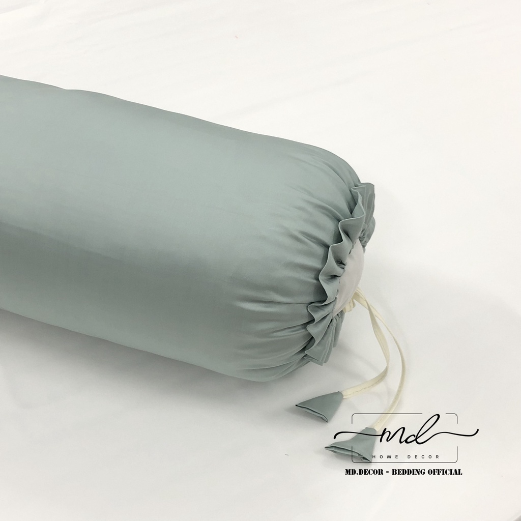 Vỏ gối ôm lụa tencel 40S MD.DECOR cao cấp kích thước 35cmx100cm trơn màu dễ phối
