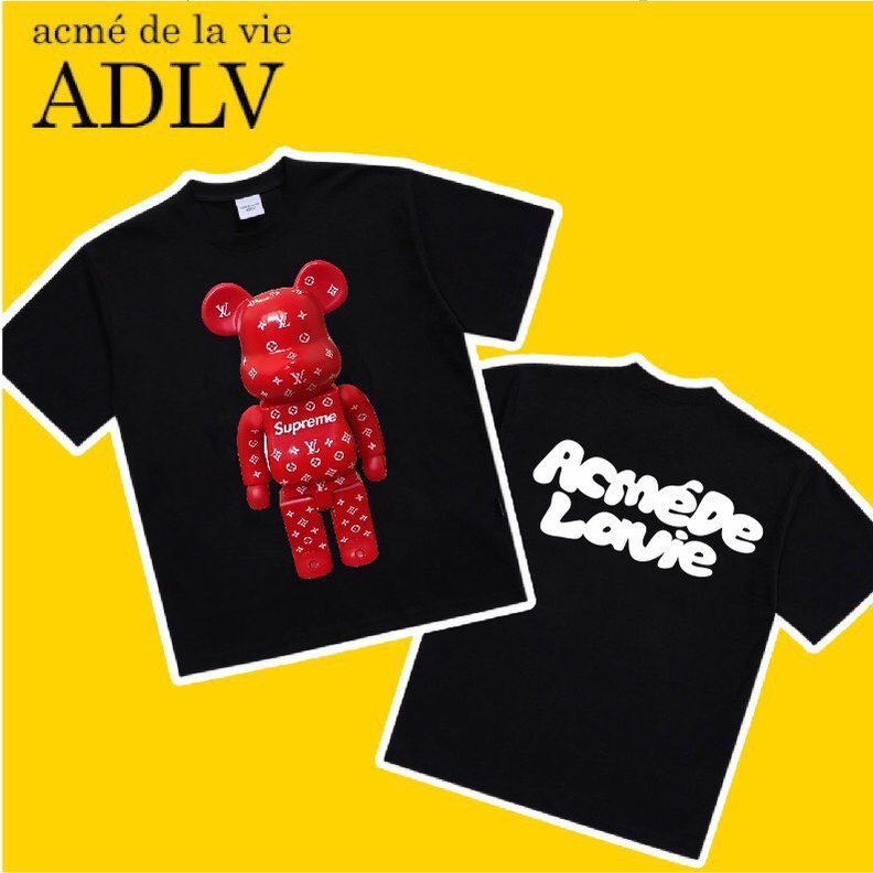 Áo thun tay lỡ adlv gấu robot bearbrick hottrend 2022 kiểu basic unisex dáng oversize chất liệu cotton mềm mịn SIÊU RẺ