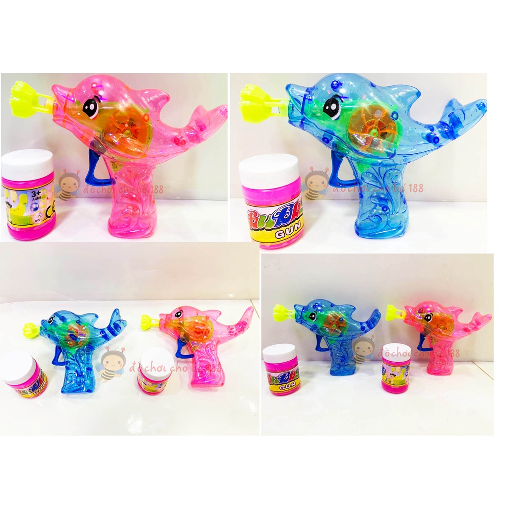 Đồ chơi bắn bong bóng mèo kitty doremon, sư tử quay tay