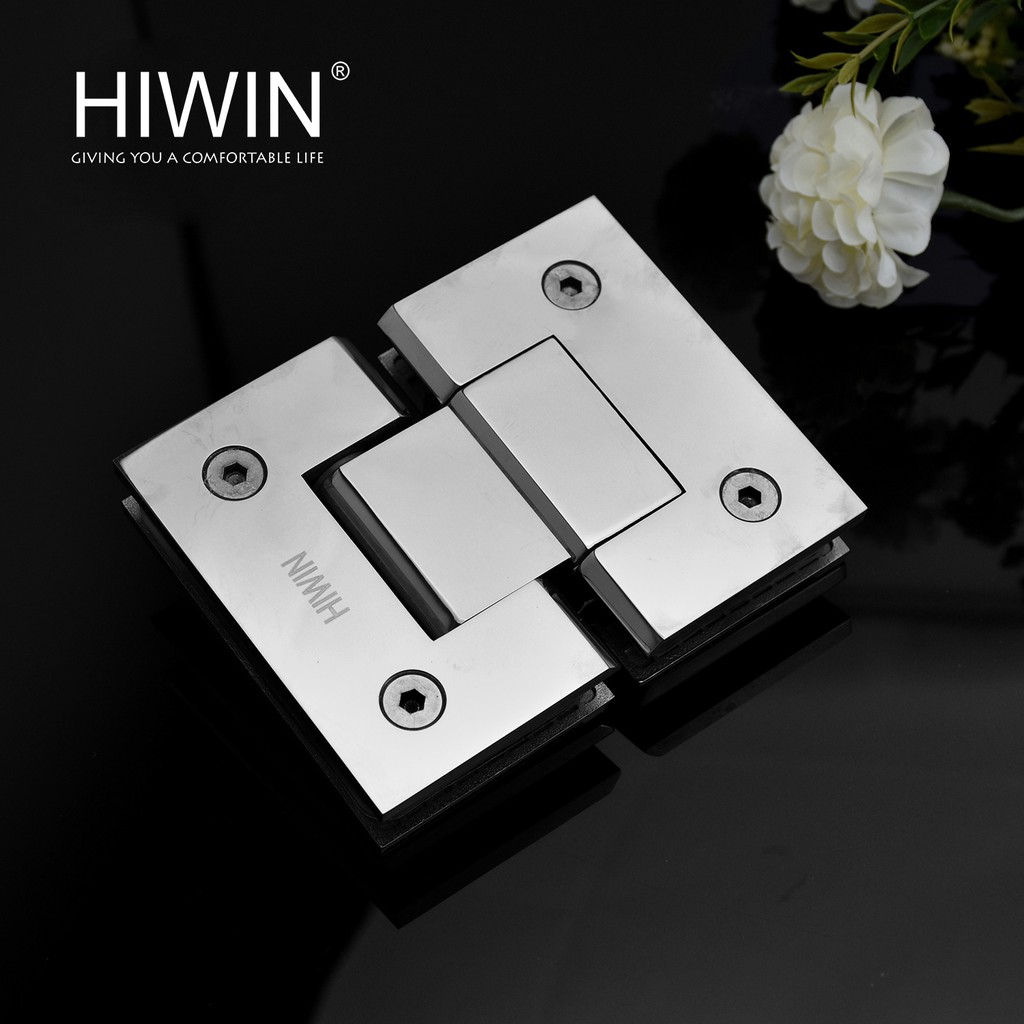 Bộ phụ kiện cabin tắm kết cấu 180 độ chất liệu inox 304 mặt gương Hiwin PKF-180