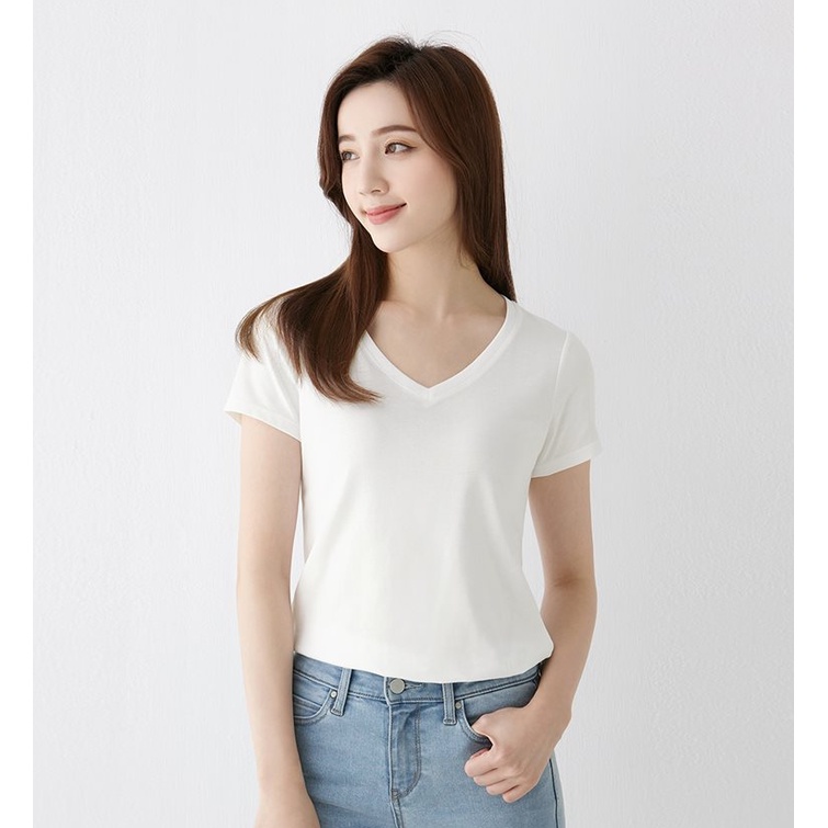 Áo thun Nữ Xuất Hàn, Áo phông Nữ xuất xịn Cotton mềm mịn thoáng mát basic dễ mặc và phối đồ, mặc trong blazer