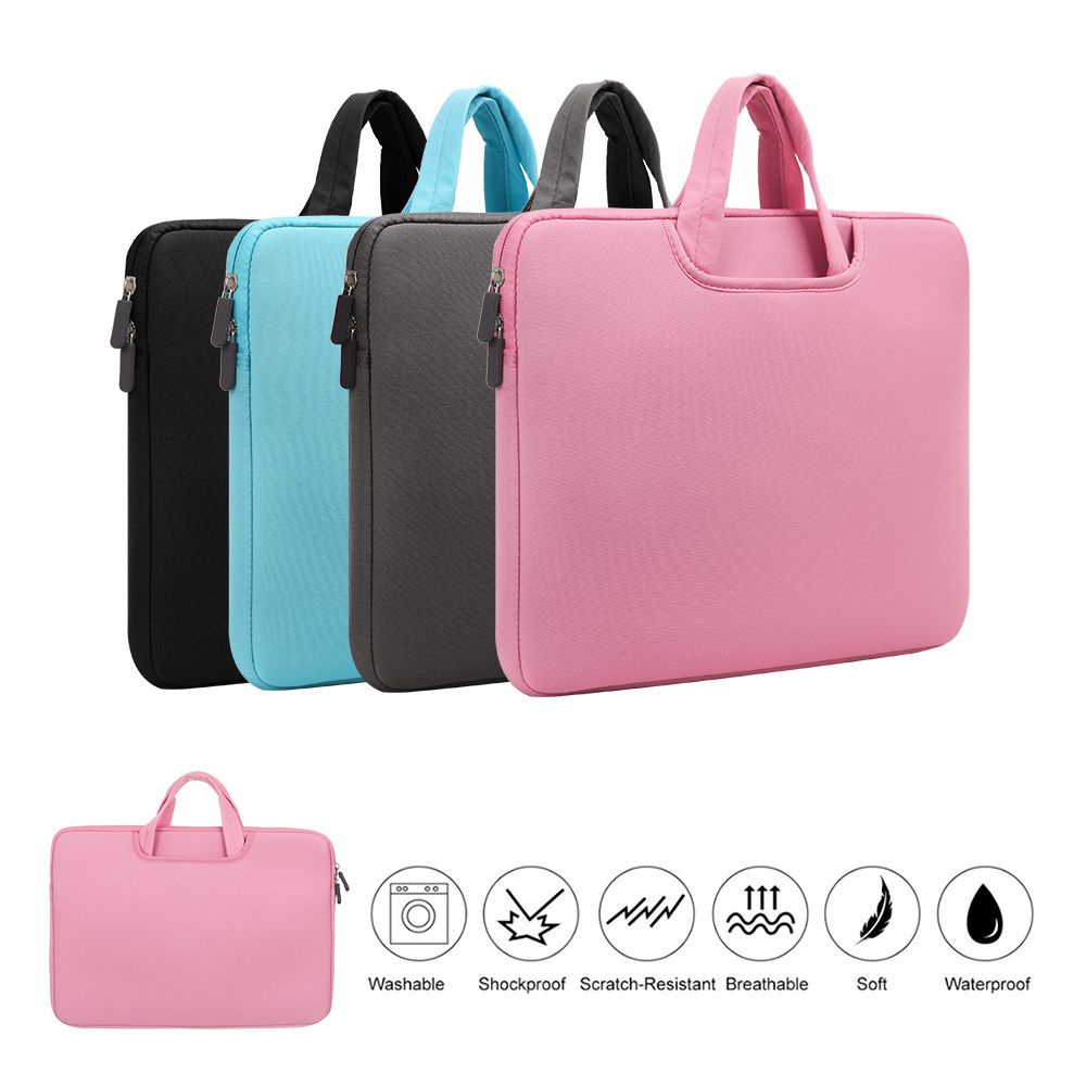 SHOUHOU Laptop Bag Computer Handbags Dual Zipper Shockproof Notebook Cover For Laptop MacBook Air Pro Retina 11 13 14 15 15.6 inch