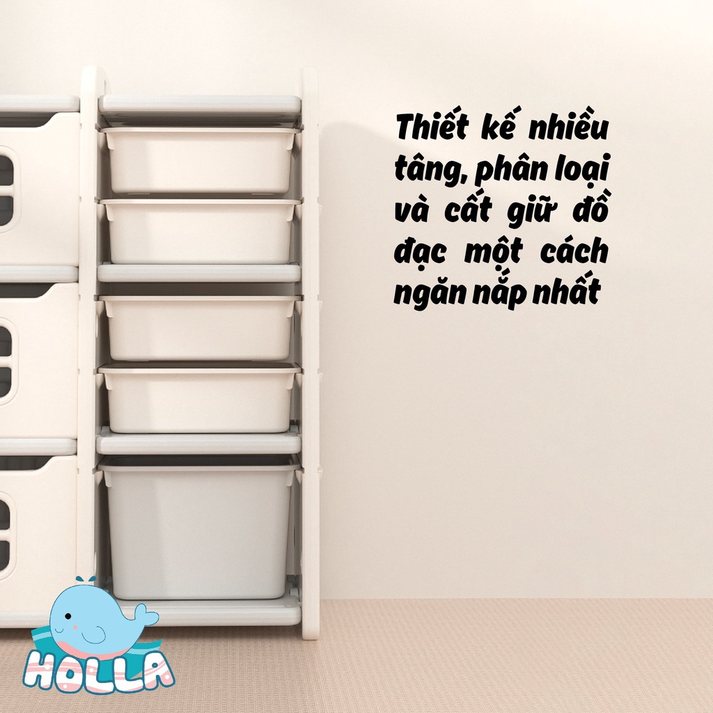 Kệ Đồ Chơi Holla 2023 HL-09188 Phong Cách Hàn Quốc, Tủ Đựng Đồ Chơi, Quần Áo, Đồ Dùng Cho Bé Chính Hãng Holla