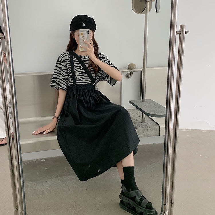 Váy Chữ A Lưng Cao Có Dây Kiểu Dáng Mới Theo Phong Cách Retro