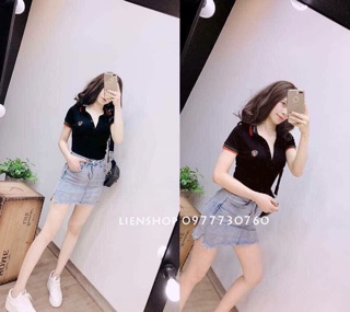 Áo phông nữ cổ đức viền GC