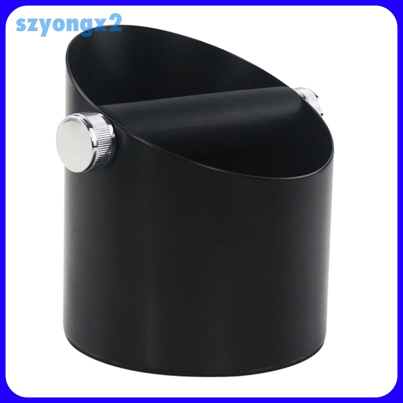 [Szyongx2]  Black Espresso Coffee Knock Box Waste Bin Bucket for Home Office Barista