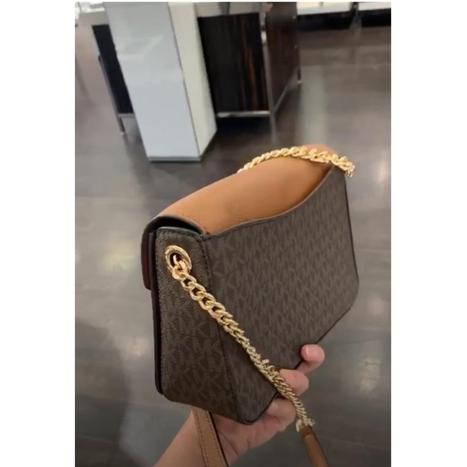 Túi xách nữ chính hãng Michael Kors Logo nâu Size 24cm