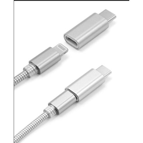 Bộ combo 2 đầu chuyển đổi từ Lingtning sang Micro usb và Lightning sang Type C