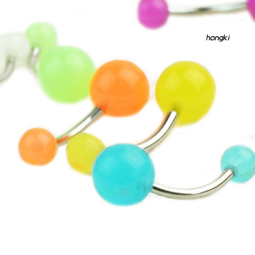 (Hàng Mới Về) Set 7 Khuyên Rốn Phát Quang Sành Điệu Cho Nữ