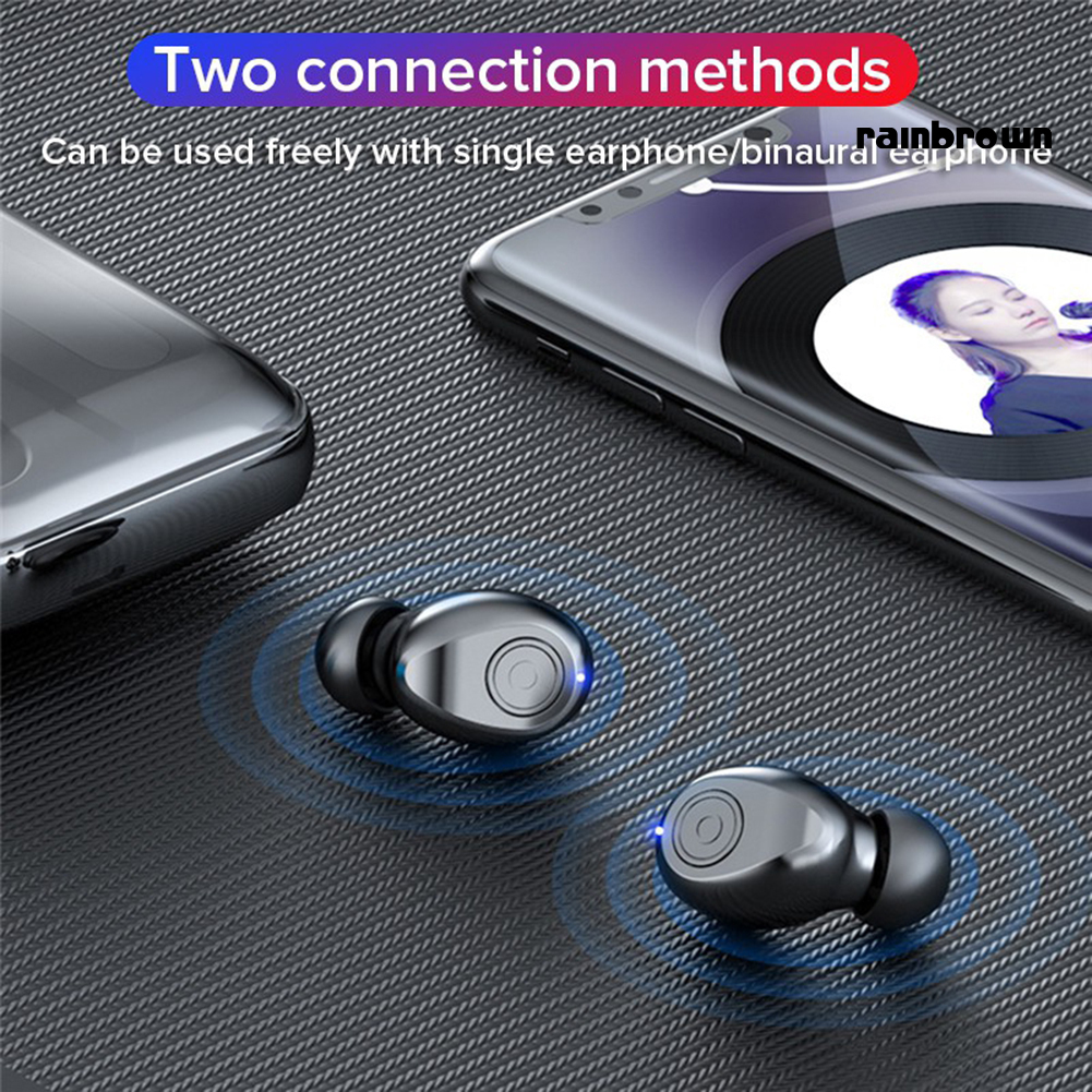 Bộ Tai Nghe Không Dây Bluetooth 5.0 Hifi Mini / Rej / F9 Kèm Hộp Sạc
