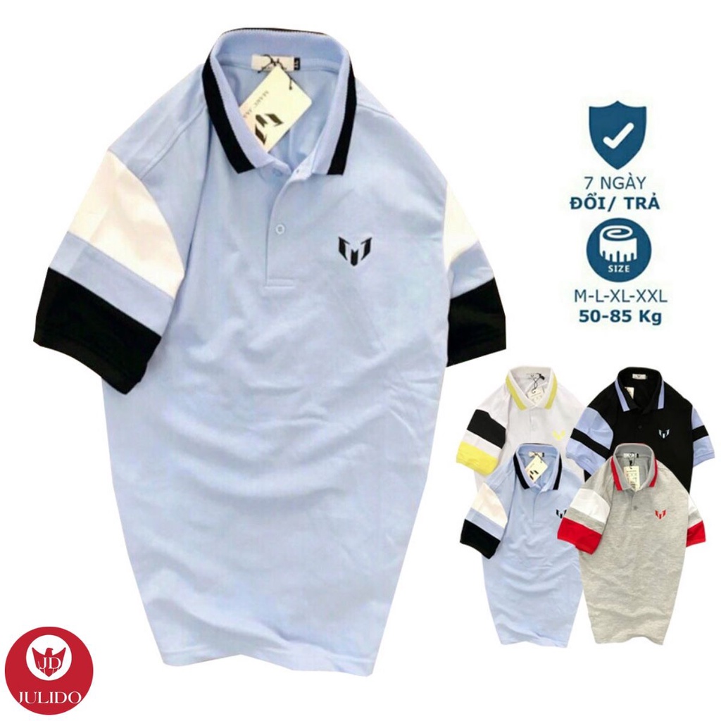 Áo thun Polo nam cổ trụ chất liệu vải cotton xuất xịn trẻ trung đơn giản ,phong cách hiên đại JULIDO