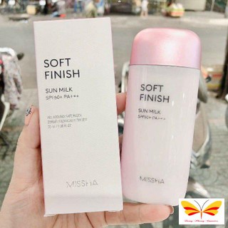 70ml - kem chống nắng Missha hồng Soft Finish sun milk