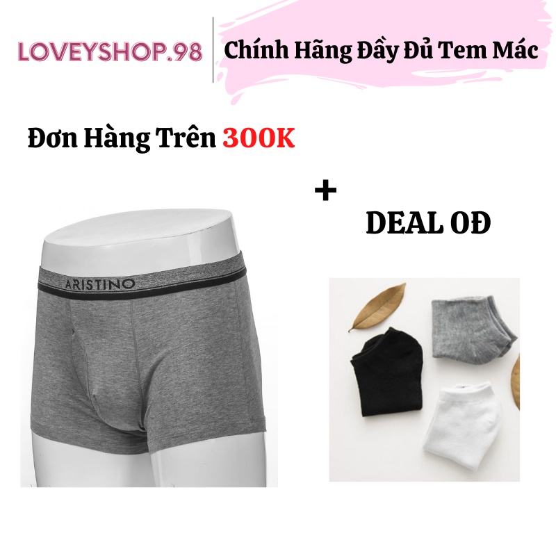 Quần Sịp Nam ❤️FREESHIP❤️ Sịp Đùi ARISTINO Boxer Cao Cấp Chính Hãng Đầy Đủ Tem Mác