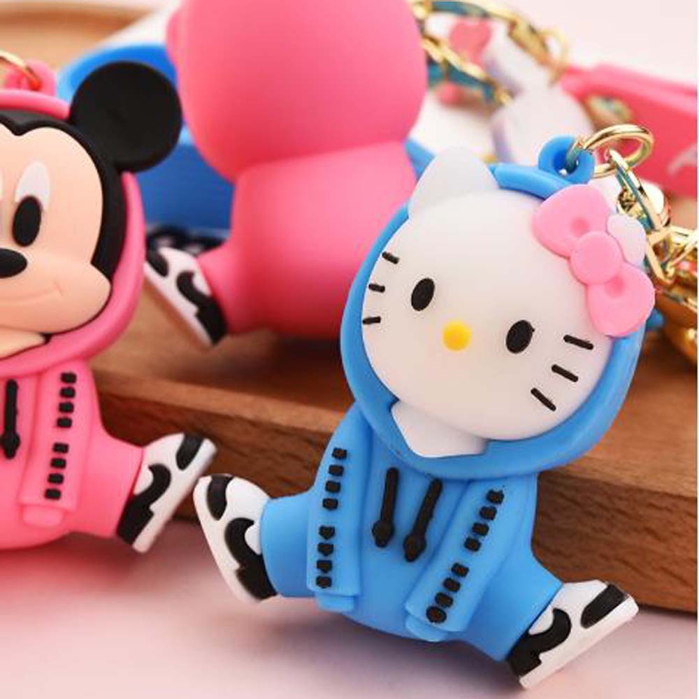 Móc khóa gắn búp bê chuột Mickey Minnie dễ thương nhiều màu sắc