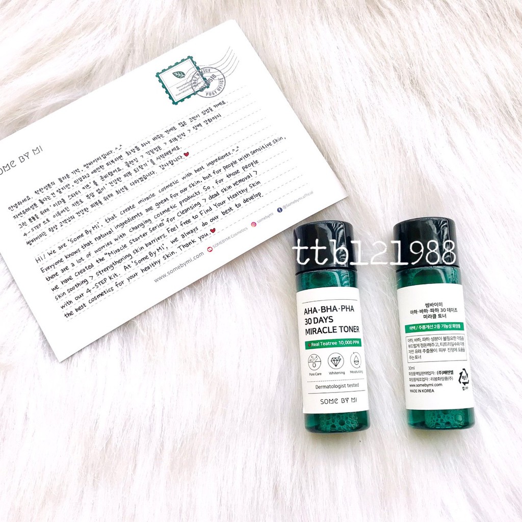 Nước Hoa Hồng Some By Mi AHA-BHA-PHA 30 Days Miracle Toner 30ml | BigBuy360 - bigbuy360.vn